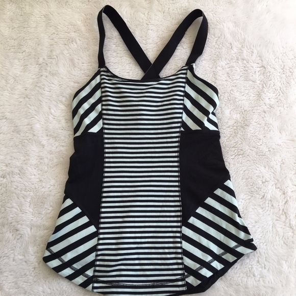 Lululemon Striped Tank Top Size 4 - Picture 1 of 6